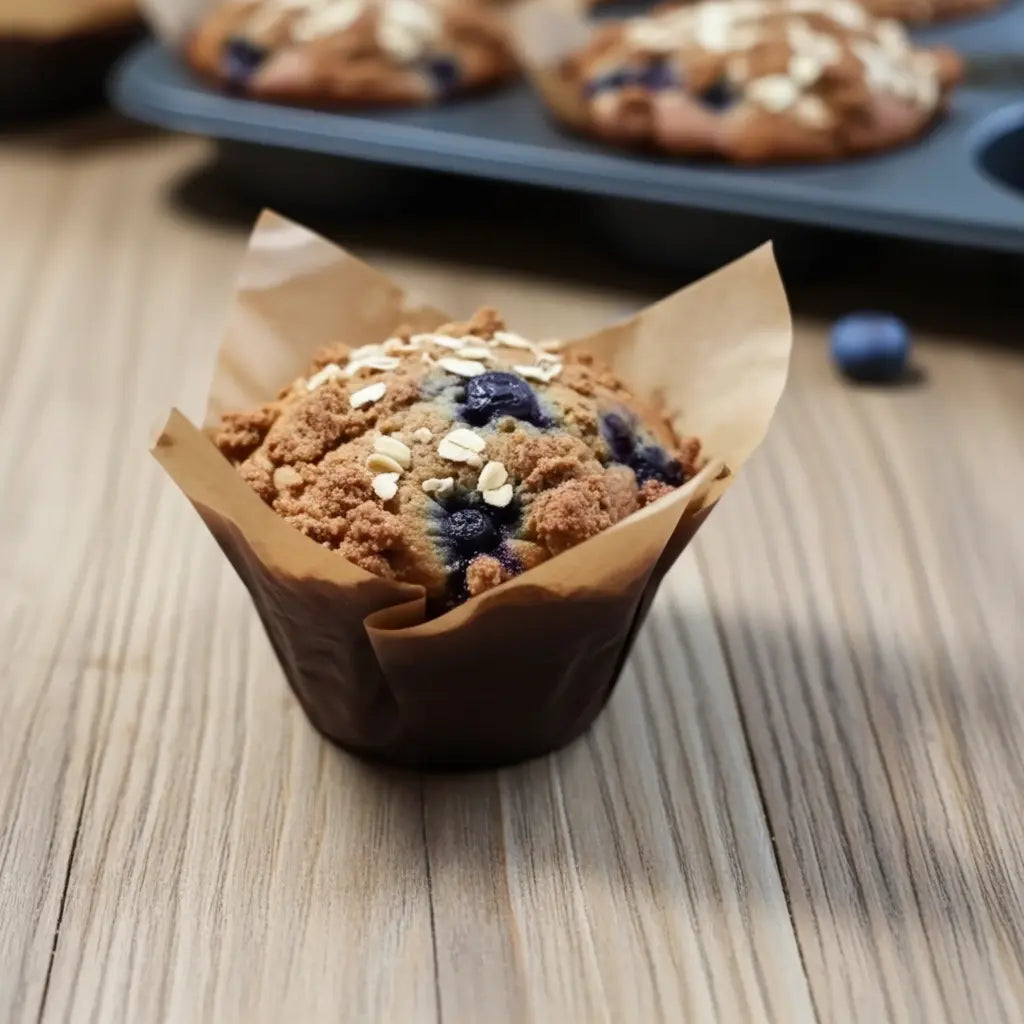 Muffins « crumble » aux bleuets (🌱) - Boîte de 6