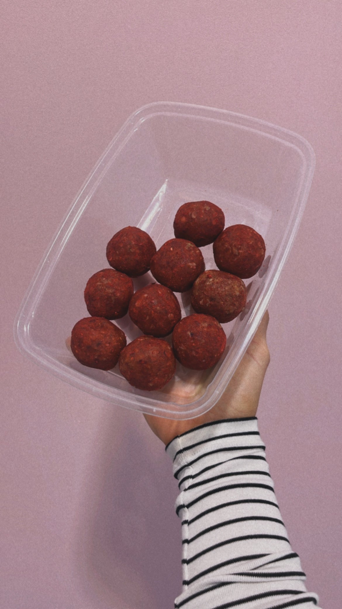 Boules aux framboises lyophilisées & cajous - Boîte de 10