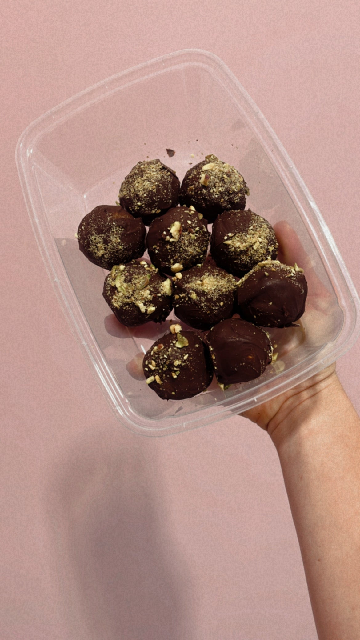 Boules aux pistaches & chocolat noir (🌱) - Boîte de 10