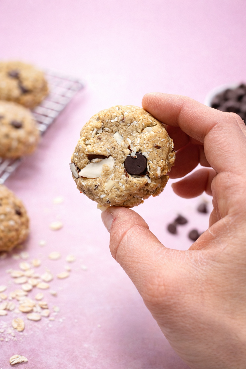 Échantillon - Mini biscuits croquant aux amandes & chocolat noir