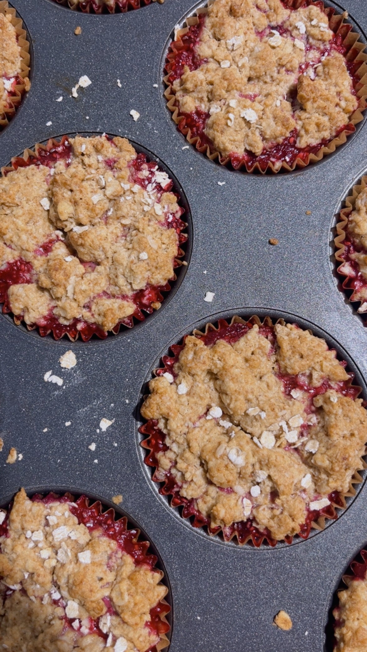 Cups '' croustade '' aux framboises