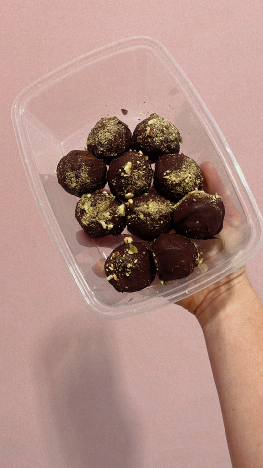 Boules aux pistaches & chocolat noir (🌱) - Boîte de 10