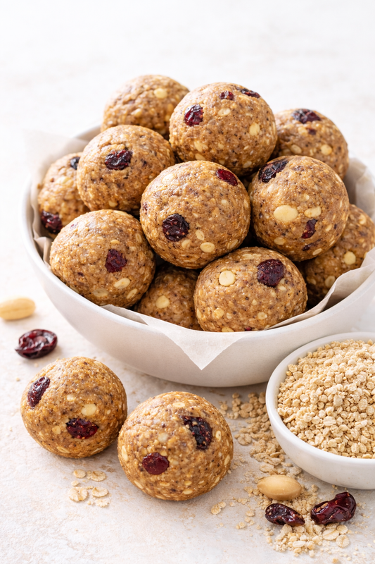 Boules à la PVT, arachides & canneberges