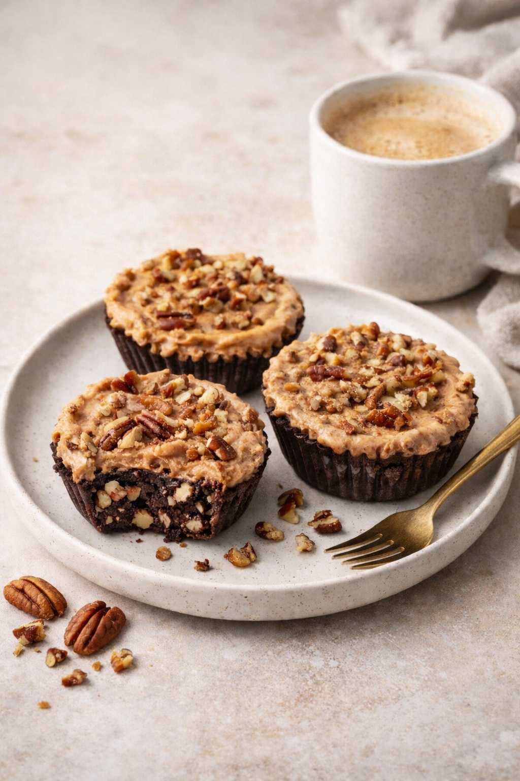Cups brownie & caramel d'amandes - Boîte de 8