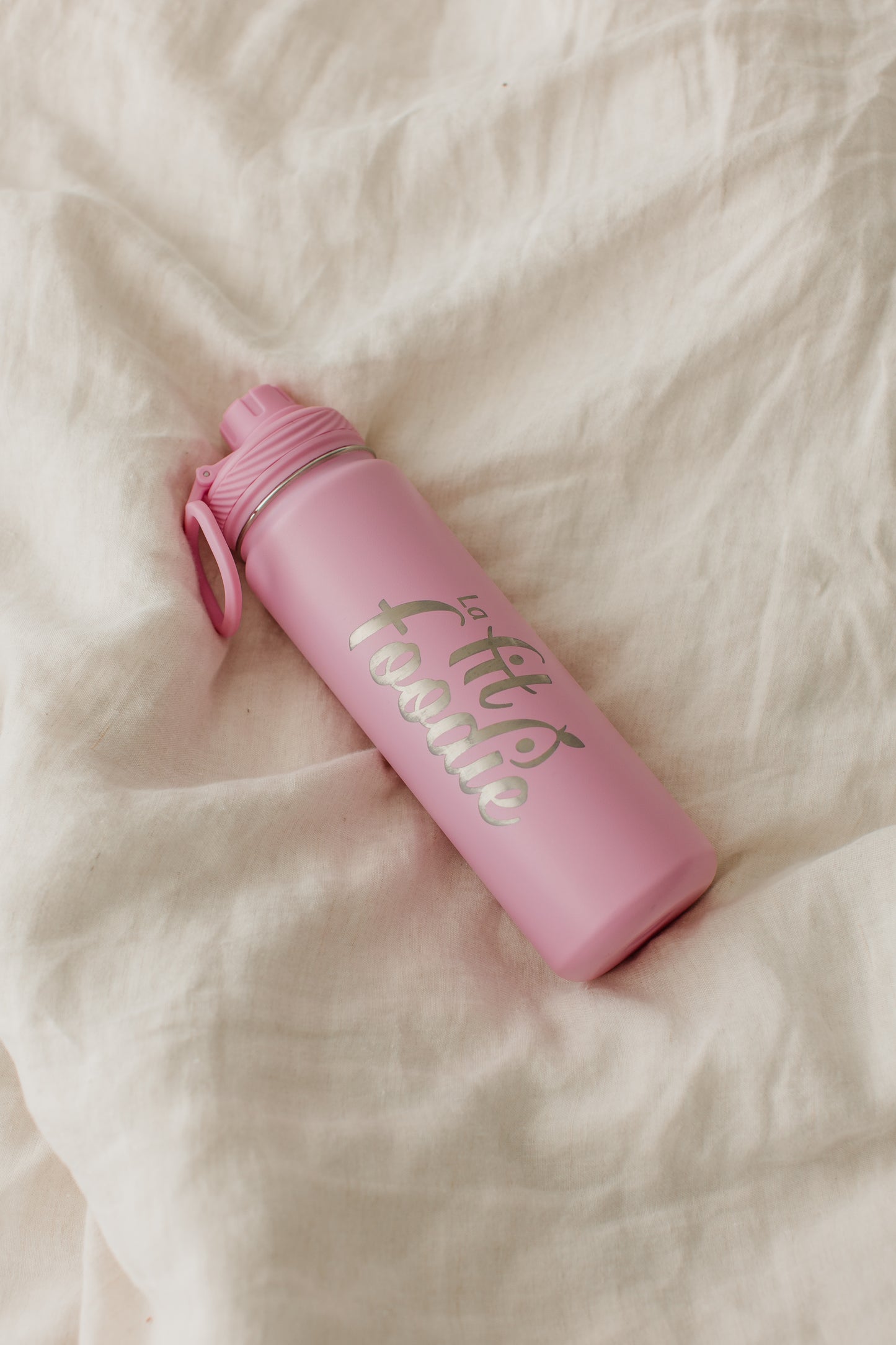 Bouteille La Fit Foodie x Lululemon en acier inoxydable