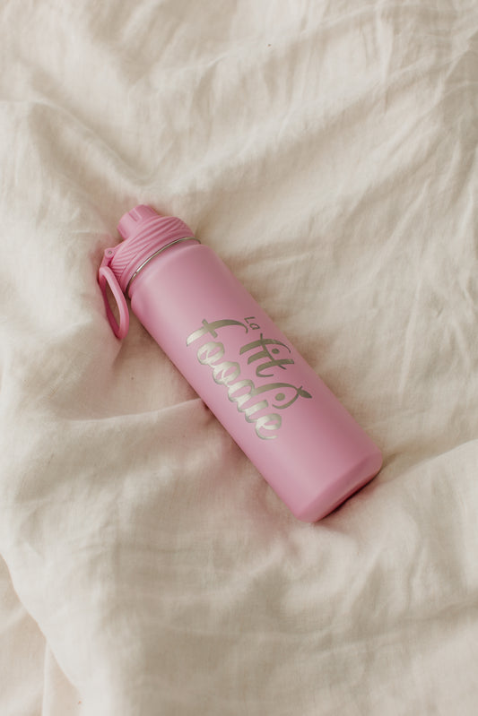 Bouteille La Fit Foodie x Lululemon en acier inoxydable