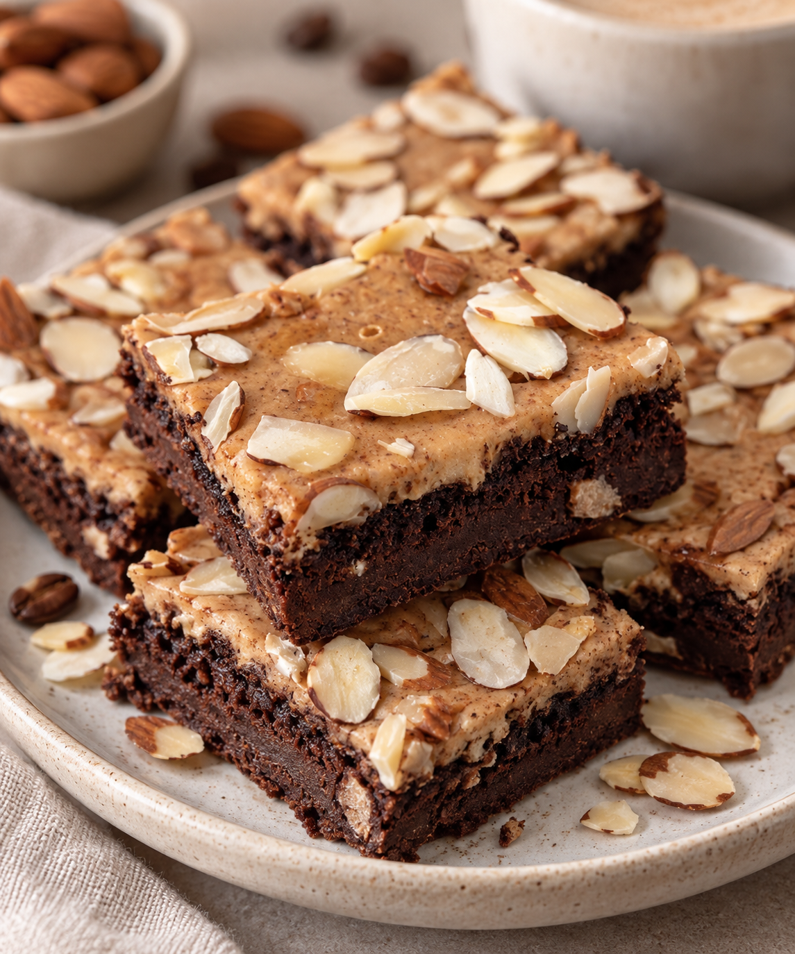 Carrés choco - café, ganache amandes - Boîte de 6