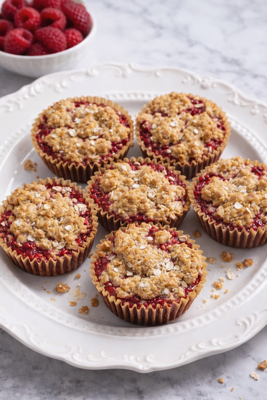 Cups '' croustade '' aux framboises