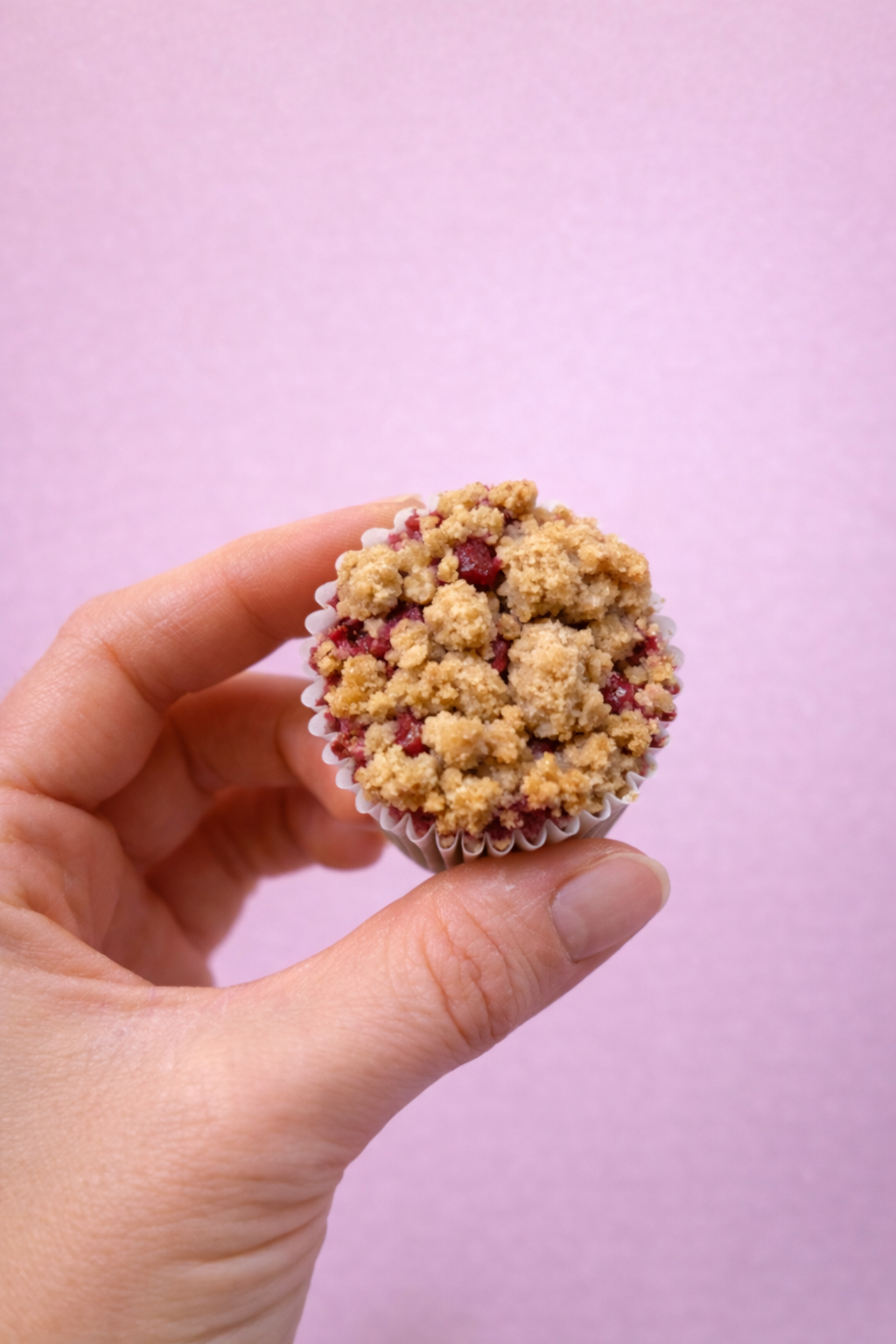 Échantillon - Mini cup '' croustade '' aux framboises