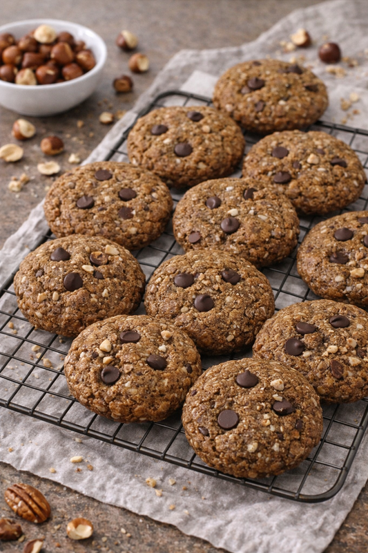 Biscuits aux noisettes & chocolat noir - Boîte de 6