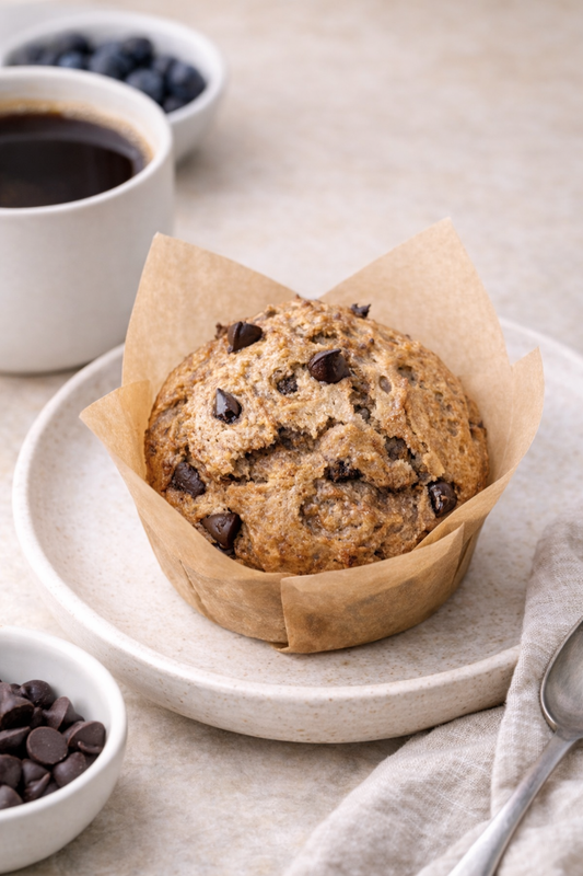 Muffins aux brisures de chocolat noir - Boîte de 6