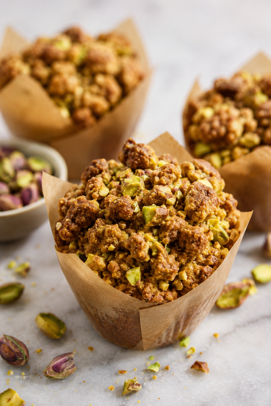 Muffins crumble aux pistaches - Boîte de 6